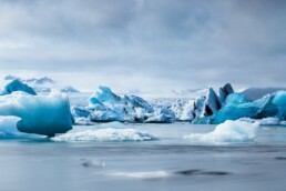 Glacier lake Jökulsarlon, Iceland - nature panorama photo print, photo poster, fine art print