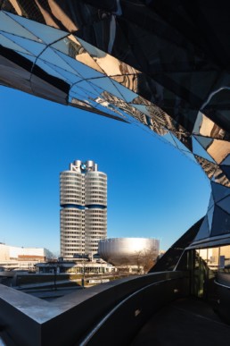 Architecture photography: BMW Museum Munich, BMW Tower four-cylinder | 6067 | © Effinger